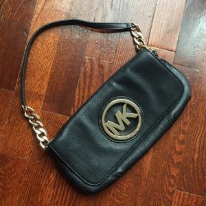 MK Fulton Leather Small Chain Shoulder Flap Bag